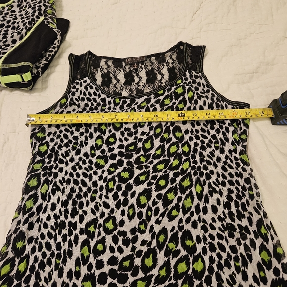Piccadilly Jacket and matching tank, size  Sm, animal print black, cream green - Picture 16 of 16